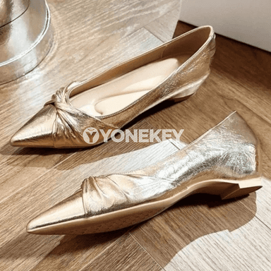 Zenanlar üçin pes ökjeli, burny ýiti, anti-slip rahat köwüş