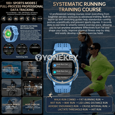 1.43" AMOLED ekranly GPS akylly sagat, suw geçirmeýän sport modeli