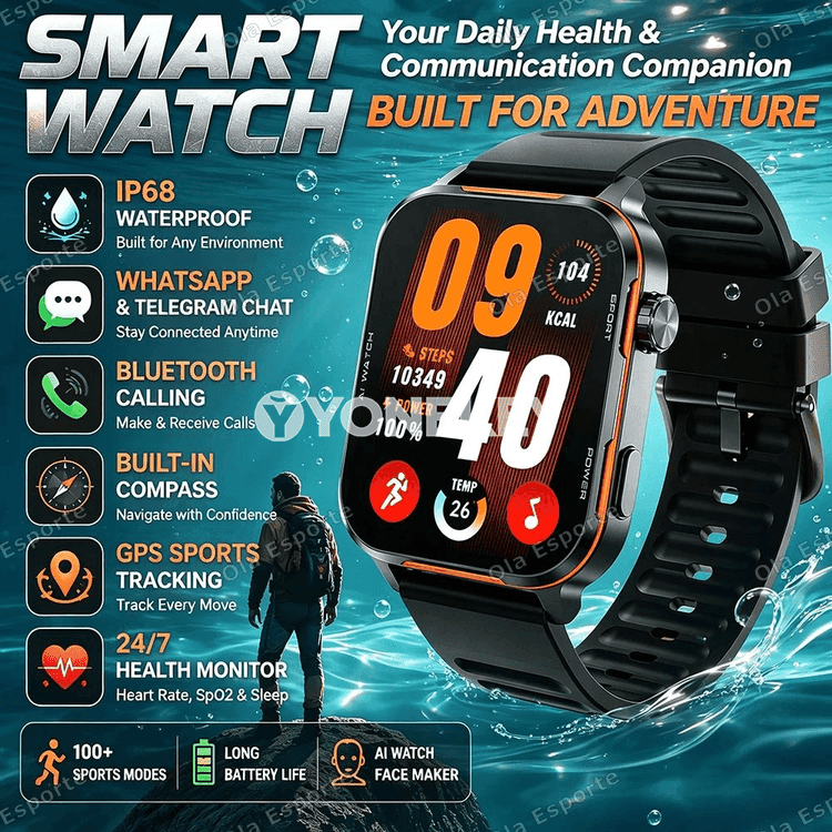 HW12 AI akylly sagat, GPS we sport gözegçiligi bilen