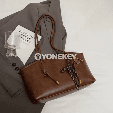 Zenanlar üçin PU deri egin sumkasy, retro görnüşli gündelik tote