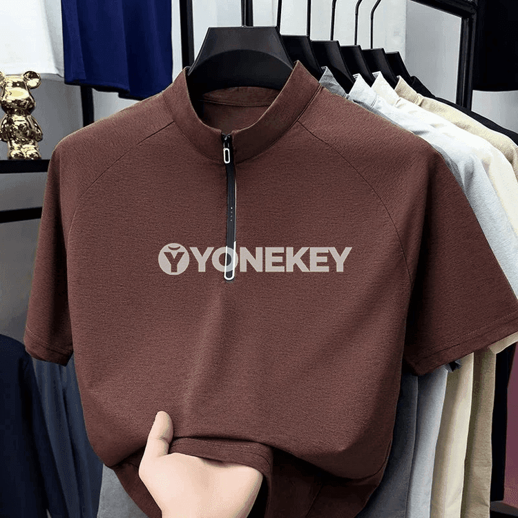 Erkekler üçin tomuslyk gysga ýeňli raglan polo köýnek, çalt gurap eşik