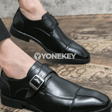 Erkekler üçin klassik ofis köwüşleri, PU deri, loafers