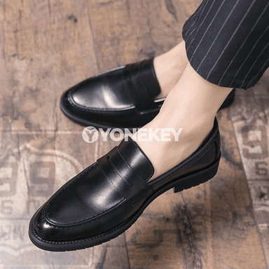 Erkekler üçin klassiki ofis loafer köwüşler, sypaýy stil