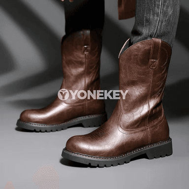 Erkekler üçin vintage nagyşly ýarymboý kowboy ädikler