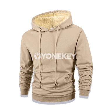 Erkekler üçin ýyly fleece kapýuşonly gyş switeri