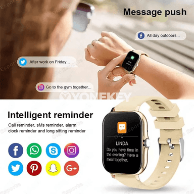 Köp funksiýaly akylly sagat, Bluetooth, sport we saglyk gözegçiligi
