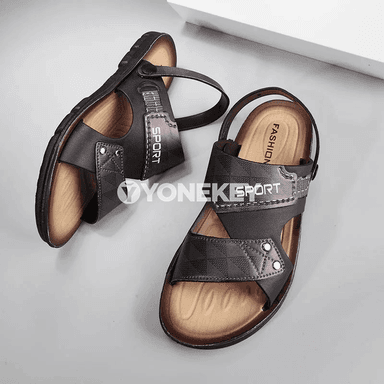 Erkekler üçin amatly ýazky sandal, günlük rahat aýakgap