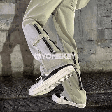 Erkekler üçin giň paçaly gündelik jeans balak