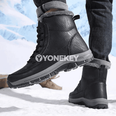 Erkekler üçin ýyly gyş etikleri, ýokary hilli rahat ankle boots