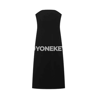 Zenanlar üçin ýeňil strapless midi köýnek, gündelik we ofis üçin