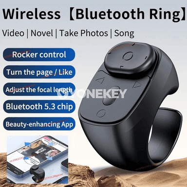 Bluetooth dolandyryş halkasy, kamera we media üçin amatly