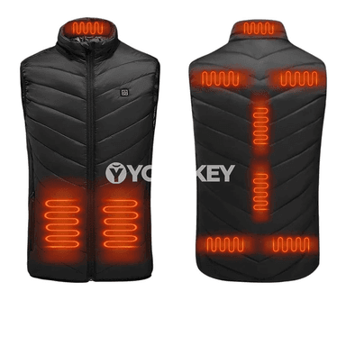 Erkekler üçin USB gyzdyrylýan ýyly jilet, sport we gezelenç üçin