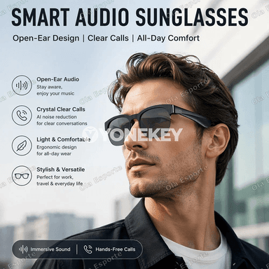 Bluetooth akylly äýnekli sport nauşnikleri, gara