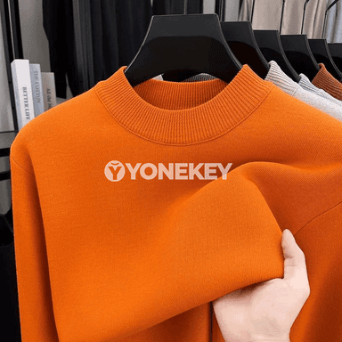 Erkekler üçin ýyly uzyn ýeňli, ýumşak ýyly içlikli gömlek