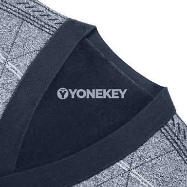 Erkekler üçin argyle ýeňsiz kardigan jilet, ýyly trikotaž