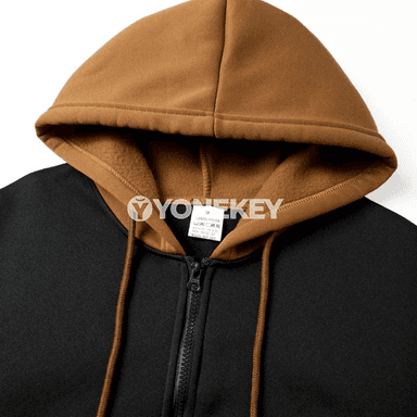 Erkek zipli hoodie, ýyly we giň kesim, güýz-ýaz üçin