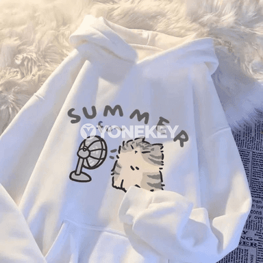 Zenanlar üçin ýyly kapýuşonly pişik şekilli çaply giň hudi, M-3XL