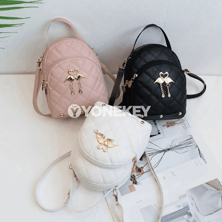 Zenanlar üçin kiçi rýukzak, swan nagyşly owadan sumka
