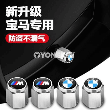 BMW üçin teker ventil başjygy, alýumin, 4 sany