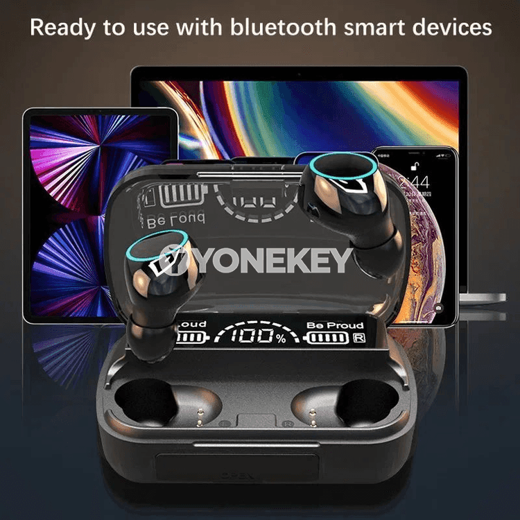 M30 TWS Bluetooth 5.3 simsiz nauşnik, LED ekran, mikrofonly