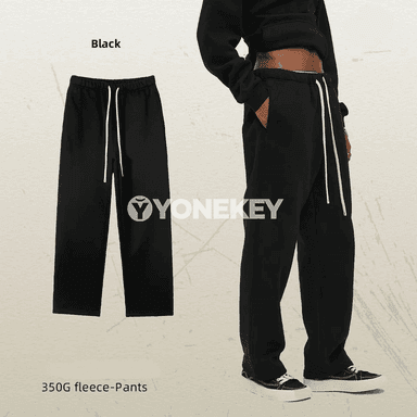 Erkekler üçin giň sport balaklar, galyň we ýyly güýz-gyş modeli