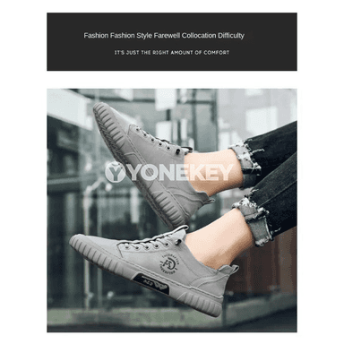 Erkekler üçin ýeňil slip-on sport aýakgaplar, elastik, galyň tabanly