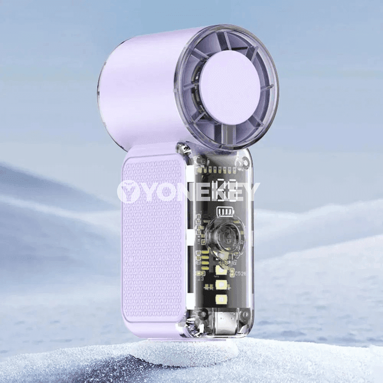USB Type-C elde göterilýän elektrik wentilýator, zarýadly, ykjam we ýeňil