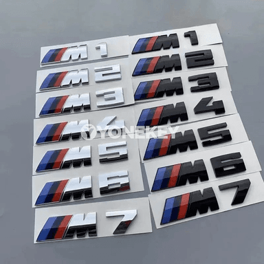 BMW M logolu 3D metal awto stikeri, fender we bagaj nyşany