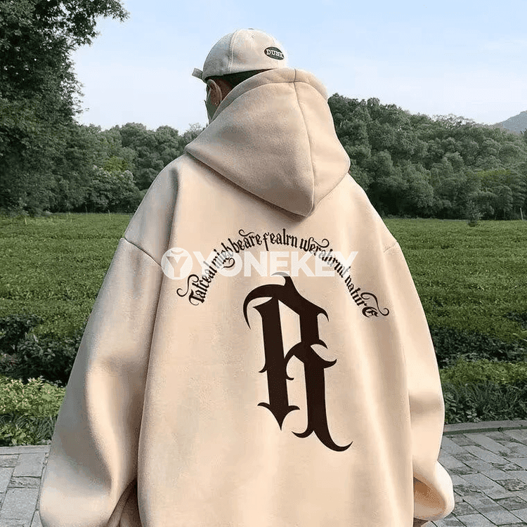 Erkekler üçin kapşonly giň kesimli sweatshirt, M-8XL, retro stil