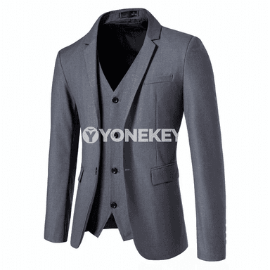Erkekler üçin ýeňil klassik blazer, iki düwme