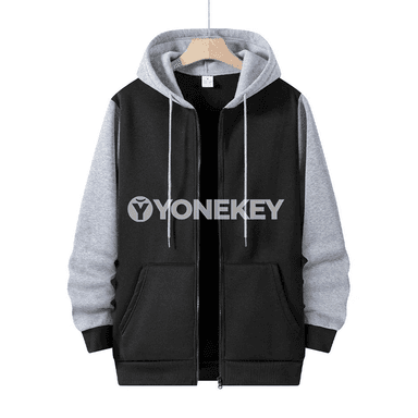 Erkek zipli hoodie, ýyly we giň kesim, güýz-ýaz üçin