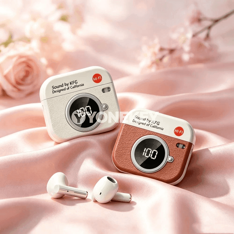 Bluetooth TWS simsiz nauşnikler, sport üçin HIFI stereo, mikrofonly