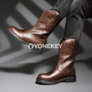 Erkekler üçin vintage nagyşly ýarymboý kowboy ädikler
