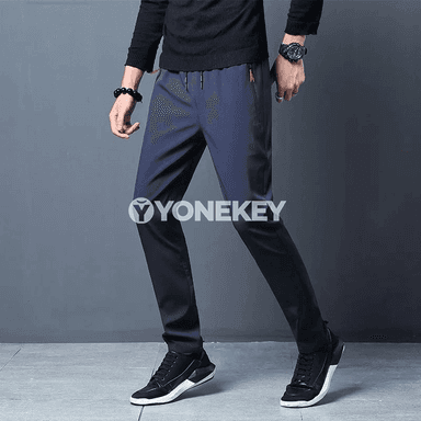Erkekler üçin sport ýagdaýyndaky zipperli ýeňil jogger balak