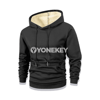Erkekler üçin ýyly fleece kapýuşonly gyş switeri