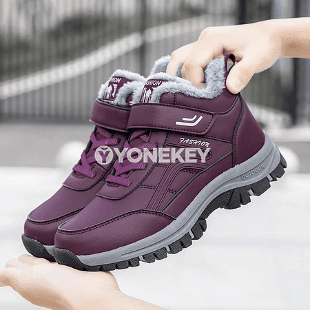Zenanlar üçin ýyly, suw geçirmeýän ankle botinkalar, platformaly