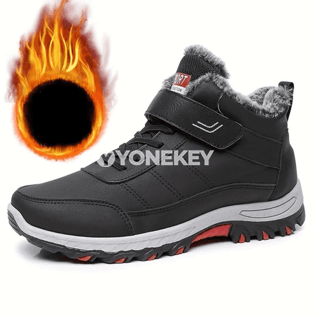 Erkekler üçin gyşda geýilýän ýyly snow boots, galyň platformaly