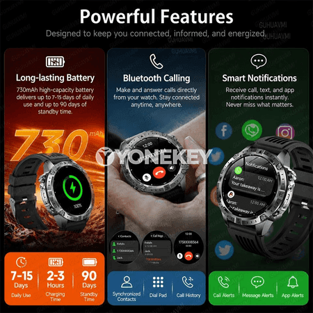 Offline kartaly GPS akylly sagat, 10ATM, AMOLED sport modeli