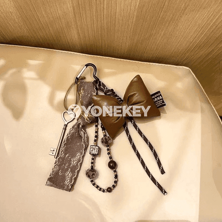 Deriden goýy kofe reňkli boýun bag açar halkasy