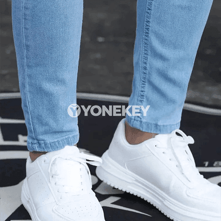 Erkekler üçin slim fit klassik jeans balaklar, gündelik stil