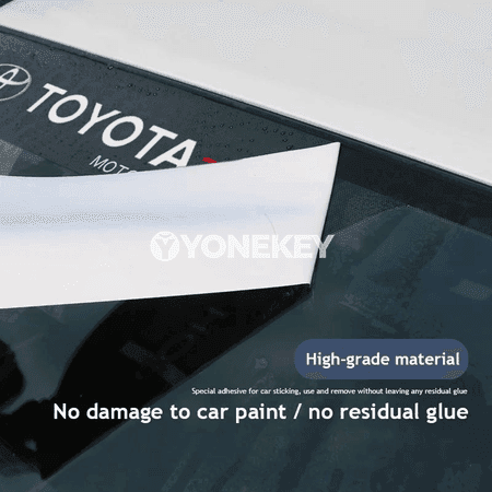 Toyota üçin öň we yz penjire üçin şöhlelendiriji stikeri