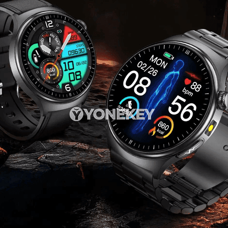 1.73" AMOLED akylly sagat, ECG+PPG, saglyk gözegçiligi