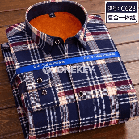 Erkekler üçin gyş ýyly köýnek, fleece, nagyşly gündelik köýnek
