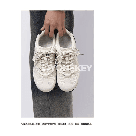 Erkekler üçin mesh retro sport köwüşleri, gara we ak