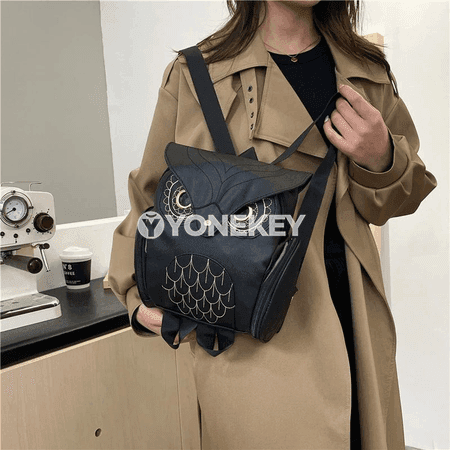 Zenanlar üçin owl görnüşli moda рюкзак sumkasy, syýahat üçin