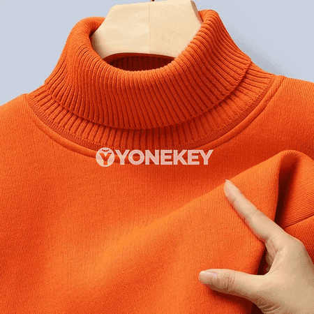 Erkekler üçin ýyly turtlenek sviter, ýumşak fleesli, rahat kesim
