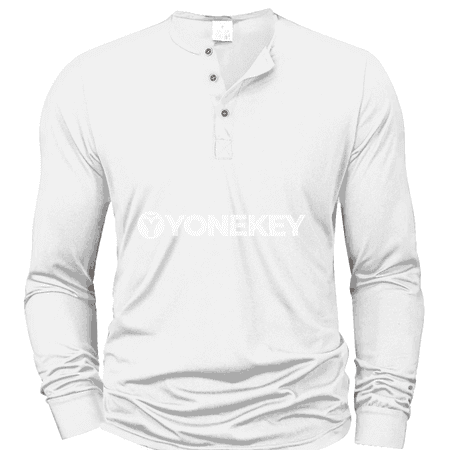 Erkekler üçin ýeňil, dem alýan uzyn ýeňli Henley futbolka, S-XXXL