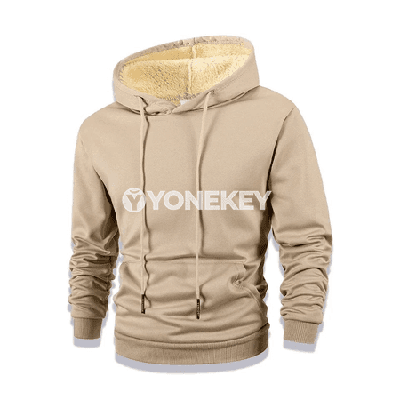 Erkekler üçin ýyly fleece kapýuşonly gyş switeri