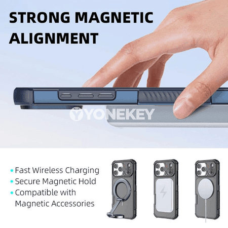iPhone üçin MagSafe berk magnitli anti-täsirli armor gapagy