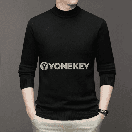 Erkekler üçin ýyly ýokary boýunly örülen köýnek, birnäçe reňkde